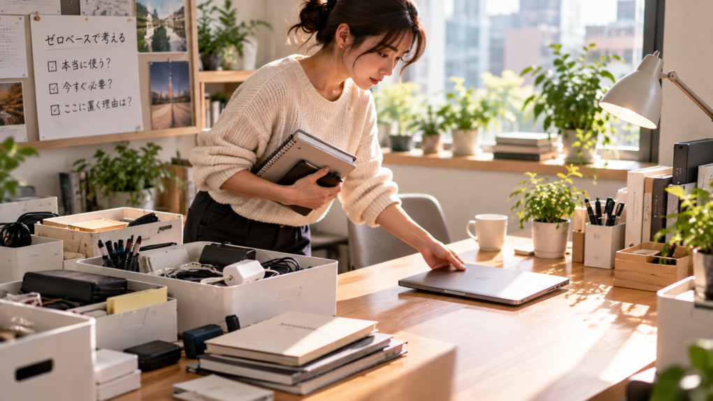 ゼロベース思考で必要なものだけをデスクに戻す方法