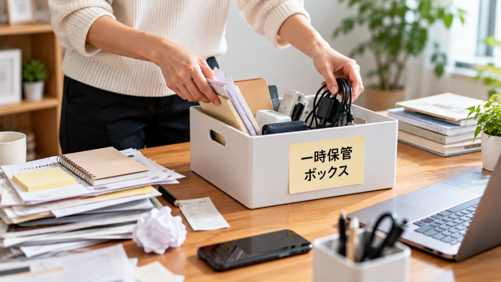 迷わず仕分けるための一時保管ボックスの活用術